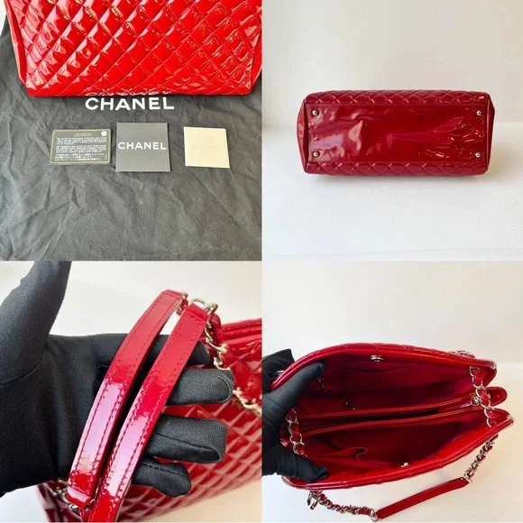 Chanel Mademoiselle Red Patent Leather Shoulder Bag - Vintage and EUC! - Picture 15 of 17